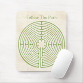 Chartres Labyrinth Green Muismat (Met muis)