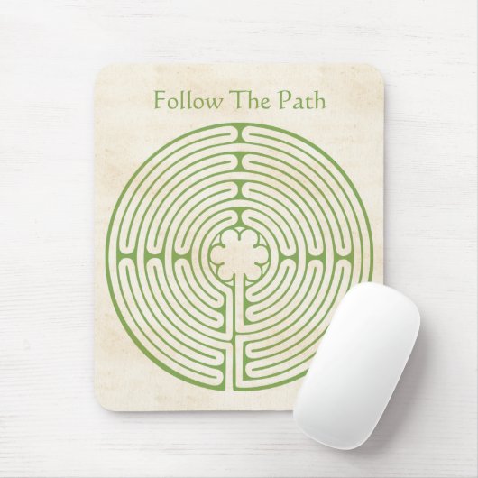 Chartres Labyrinth Green Muismat (Met muis)