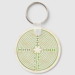 Chartres Labyrinth Green Sleutelhanger