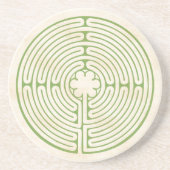 Chartres Labyrinth Green Zandsteen Onderzetter (Voorkant)