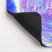 Chartres Labyrinth in Blue: Een Silkandart-Muismat Muismat (Hoek)