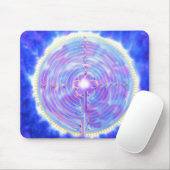 Chartres Labyrinth in Blue: Een Silkandart-Muismat Muismat (Met muis)