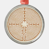 Chartres Labyrinth Metalen Ornament (Voorkant)