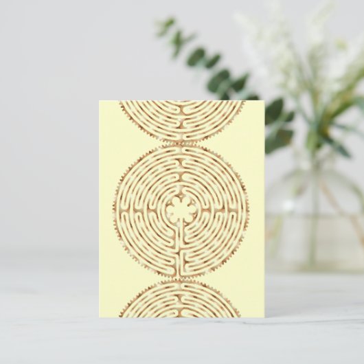 Chartres Labyrinth Pearl Briefkaart (Staand voorkant)