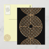 Chartres Labyrinth Pearl Dark Paths Briefkaart (Voorkant / Achterkant)