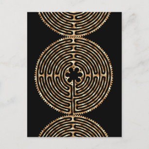 Chartres Labyrinth Pearl Dark Paths Briefkaart