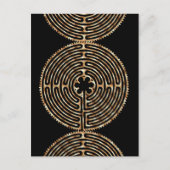 Chartres Labyrinth Pearl Dark Paths Briefkaart (Voorkant)