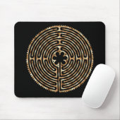 Chartres Labyrinth Pearl Dark Paths Mousepad Muismat (Met muis)