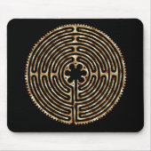 Chartres Labyrinth Pearl Dark Paths Mousepad Muismat (Voorkant)