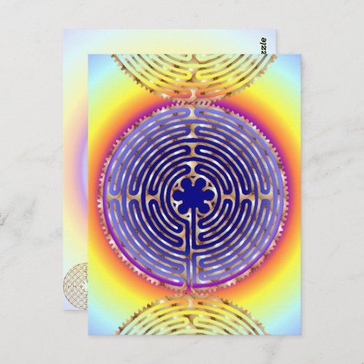 Chartres Labyrinth Pearl Light Paths Briefkaart (Voorkant / Achterkant)