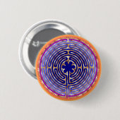 Chartres Labyrinth Pearl Light Paths Button (Voorkant /achterkant)