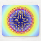 Chartres Labyrinth Pearl Light Paths Mousepad Muismat (Voorkant)