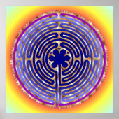 Chartres Labyrinth Pearl Light Paths Print (Voorkant)