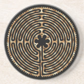 Chartres Labyrinth Pearl Onderzetter (Voorkant)