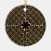 Chartres Labyrinth Pearl Ornament (Voorkant)