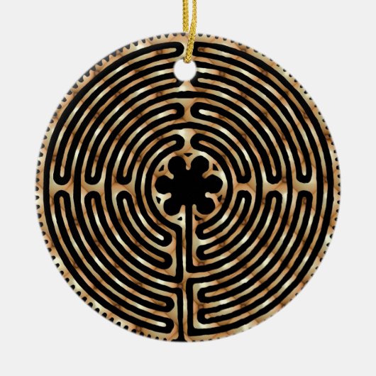 Chartres Labyrinth Pearl Ornament (Voorkant)