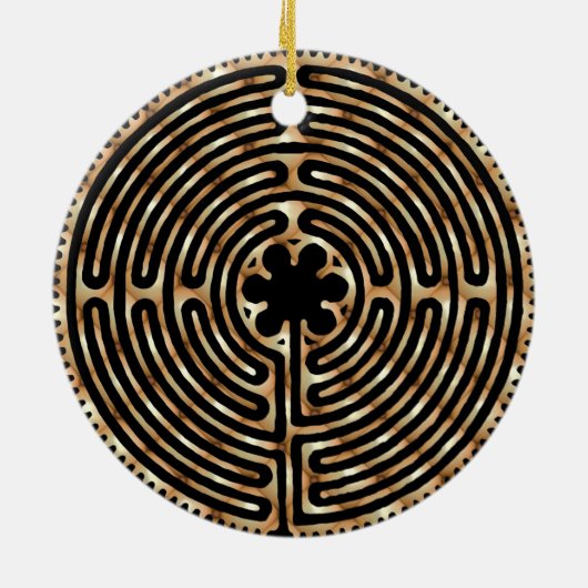 Chartres Labyrinth Pearl Ornament (Achterkant)