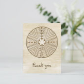 Chartres Labyrinth - Spiritueel symbool Antiek 1 Briefkaart (Staand voorkant)