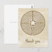 Chartres Labyrinth - Spiritueel symbool Antiek 1 Briefkaart (Voorkant / Achterkant)