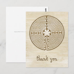 Chartres Labyrinth - Spiritueel symbool Antiek 1 Briefkaart