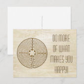 Chartres Labyrinth - Spiritueel symbool Antiek 1 Briefkaart (Voorkant / Achterkant)