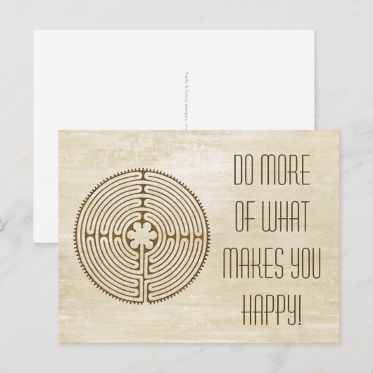 Chartres Labyrinth - Spiritueel symbool Antiek 1 Briefkaart (Voorkant / Achterkant)
