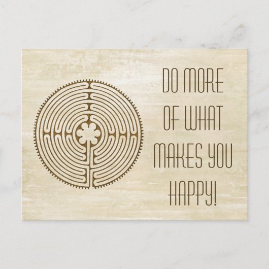 Chartres Labyrinth - Spiritueel symbool Antiek 1 Briefkaart (Voorkant)