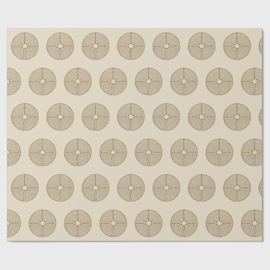 Chartres Labyrinth - Spiritueel symbool Antiek 1 Cadeaupapier (Vlak)