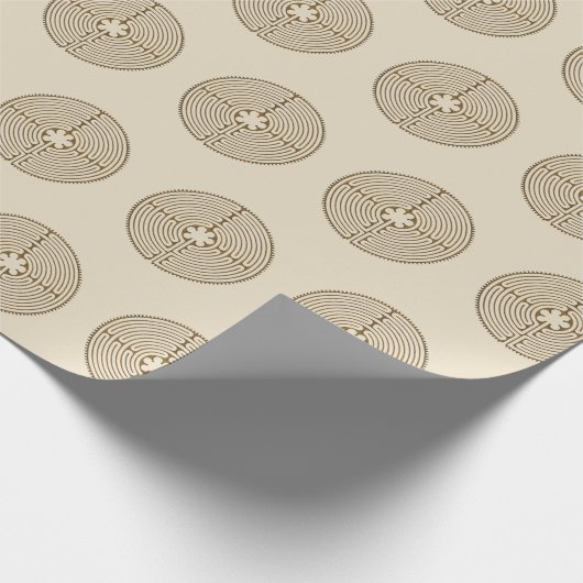Chartres Labyrinth - Spiritueel symbool Antiek 1 Cadeaupapier (Hoek)