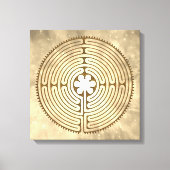 Chartres Labyrinth - Spiritueel symbool Antiek 1 Canvas Afdruk (Voorkant)