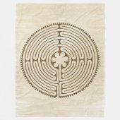 Chartres Labyrinth - Spiritueel symbool Antiek 1 Fleece Deken (Voorkant)