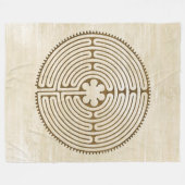 Chartres Labyrinth - Spiritueel symbool Antiek 1 Fleece Deken (Voorkant (Horizontaal))