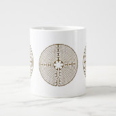 Chartres Labyrinth - Spiritueel symbool Antiek 1 Grote Koffiekop (Voorkant)