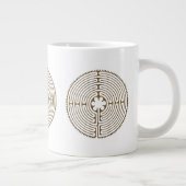 Chartres Labyrinth - Spiritueel symbool Antiek 1 Grote Koffiekop (Rechts)