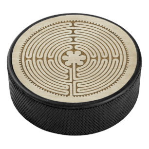 Chartres Labyrinth - Spiritueel symbool Antiek 1 Hockey Puck