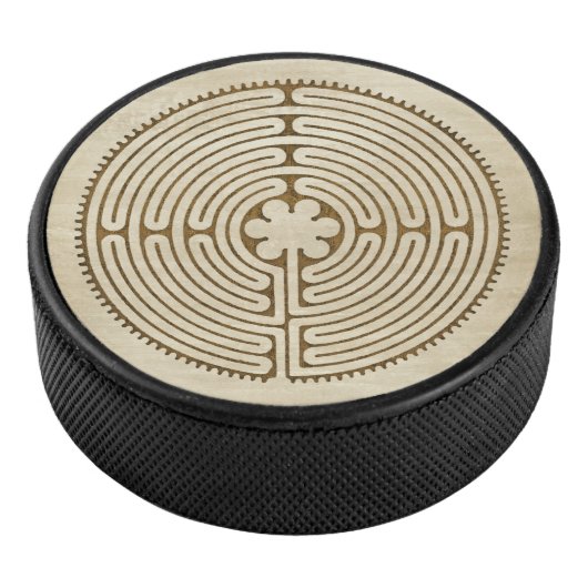 Chartres Labyrinth - Spiritueel symbool Antiek 1 Hockey Puck (3/4)
