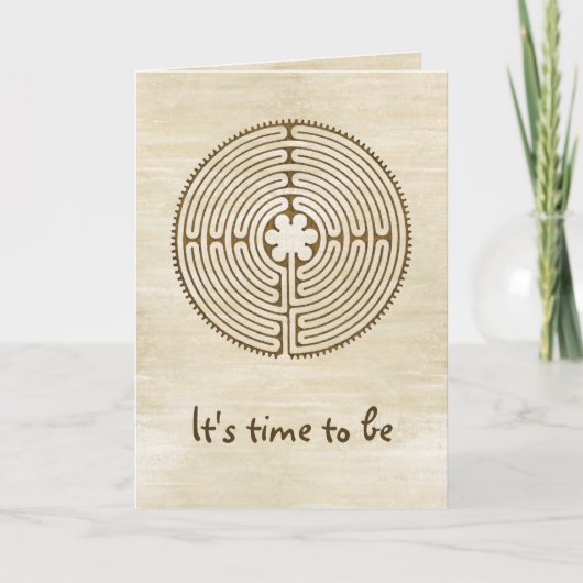 Chartres Labyrinth - Spiritueel symbool Antiek 1 Kaart (Voorkant)