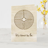 Chartres Labyrinth - Spiritueel symbool Antiek 1 Kaart (Gele Bloem)