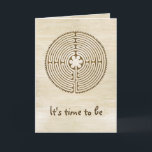 Chartres Labyrinth - Spiritueel symbool Antiek 1 Kaart<br><div class="desc">Spiritueel symboolontwerp EDDA Fröhlich/EDDArt | Labyrinth is een systeem van lijnen of paden, dat talrijke richtingswijzigingen aanbrengt of een runner-up van het patroon naar een puzzel brengt. Labyrinth heeft slechts één manier naar het centrum, terwijl verschillende mazen... | Voor andere design en producten kunt u contact met mij opnemen: contact@eddart.de...</div>