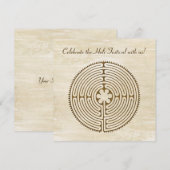 Chartres Labyrinth - Spiritueel symbool Antiek 1 Kaart (Voorkant / Achterkant)