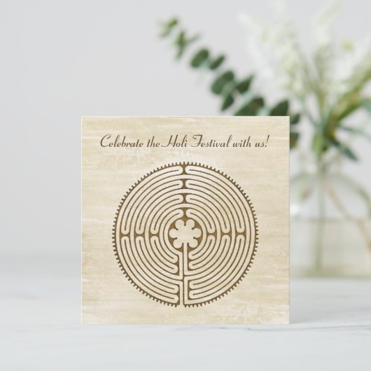 Chartres Labyrinth - Spiritueel symbool Antiek 1 Kaart (Staand voorkant)