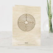 Chartres Labyrinth - Spiritueel symbool Antiek 1 Kaart (Achterkant)