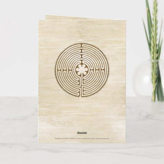 Chartres Labyrinth - Spiritueel symbool Antiek 1 Kaart (Achterkant)