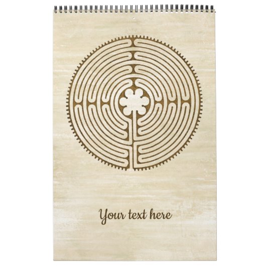 Chartres Labyrinth - Spiritueel symbool Antiek 1 Kalender (Hoes)