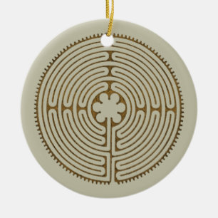 Chartres Labyrinth - Spiritueel symbool Antiek 1 Keramisch Ornament
