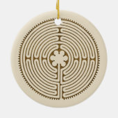 Chartres Labyrinth - Spiritueel symbool Antiek 1 Keramisch Ornament (Achterkant)