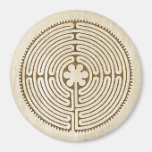 Chartres Labyrinth - Spiritueel symbool Antiek 1 Magneet (Voorkant)