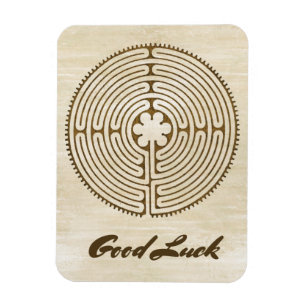 Chartres Labyrinth - Spiritueel symbool Antiek 1 Magneet