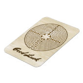 Chartres Labyrinth - Spiritueel symbool Antiek 1 Magneet (Linkerzijde)