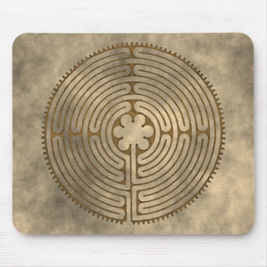 Chartres Labyrinth - Spiritueel symbool Antiek 1 Muismat (Voorkant)